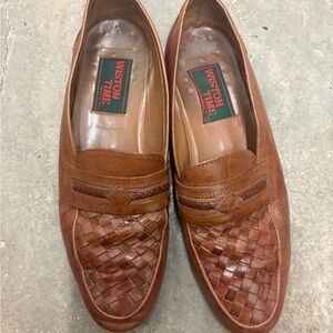 Winston times woven leather loafers
